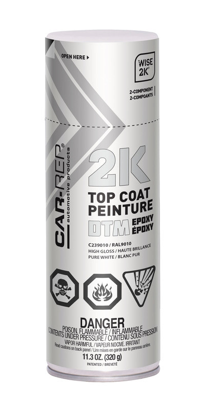 Car-Rep C239010 2K Epoxy Pure White RAL9010 High Gloss 11 oz.