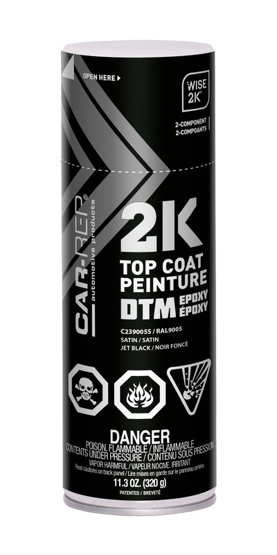 Car-Rep C239005S 2K Epoxy Jet Black RAL9005 Satin 11 oz.