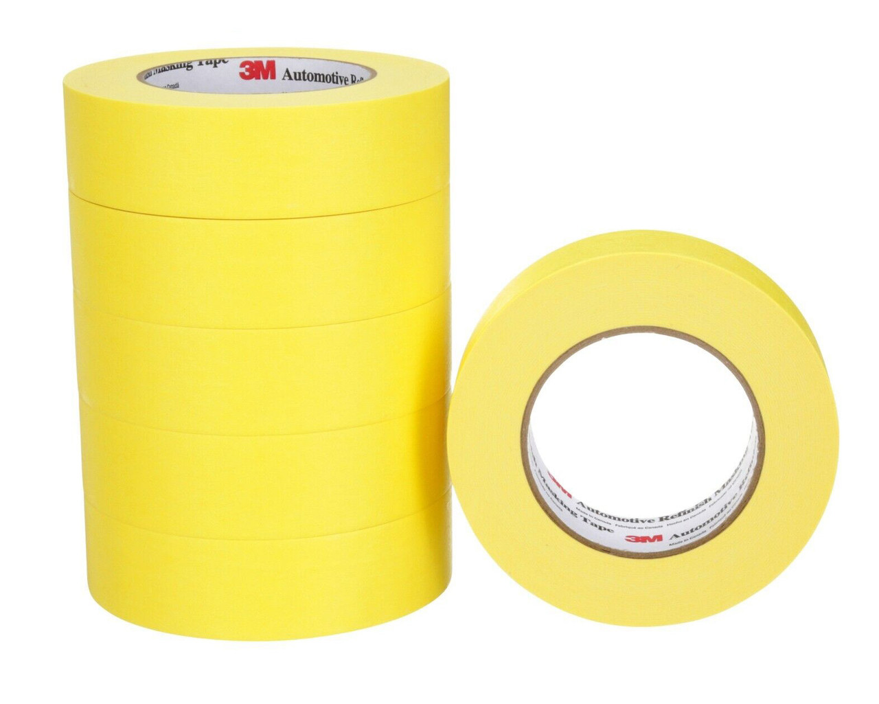 3M 06654 1-1/2 Inch Masking Tape Yellow 6/Sleeve