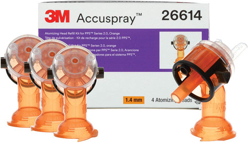 3M 26614 Accuspray 1.4mm Atomizing Head Refill Kit (4/Pack)