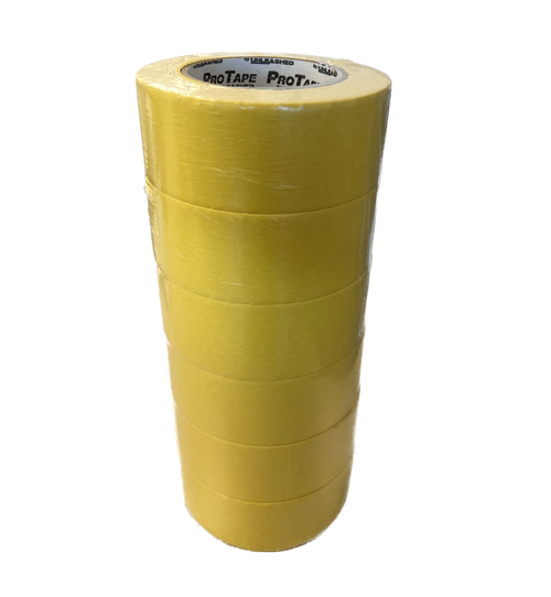 ProTape 6652 3/4 Masking Tape Yellow 18mm (3/4 Inch) x 55mm (60 Yards) 12/