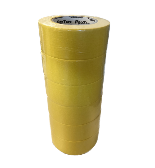 3M 1-1/2 Yellow Masking Tape Case of 24 Rolls - 6654