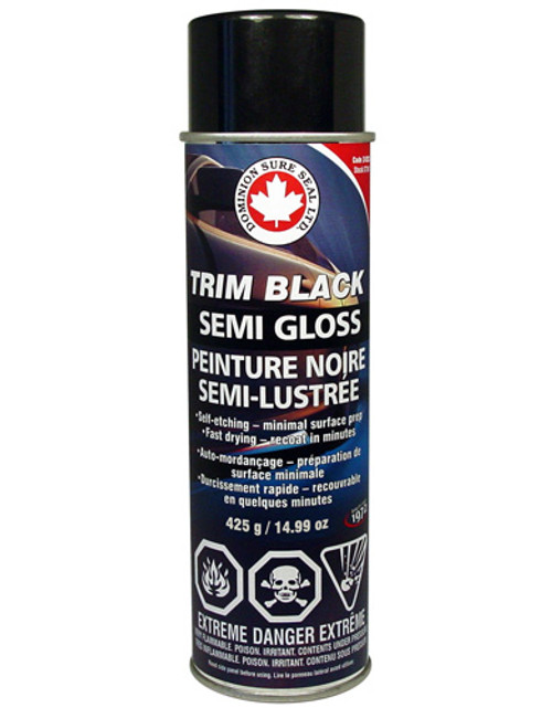 Dominion STW1 24003 Semi Gloss Black Trim Paint 15 oz Aerosol Can