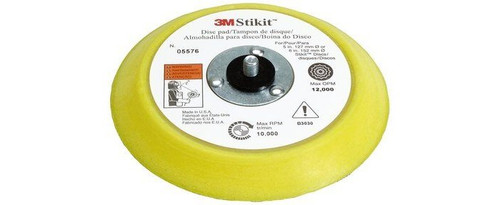 3M 05576 6" Medium Yellow Stikit PSA Disc Pad (Each)