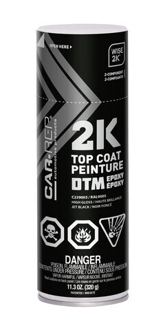 Car-Rep C239005 2K Epoxy Jet Black RAL9005 High Gloss 11 oz.