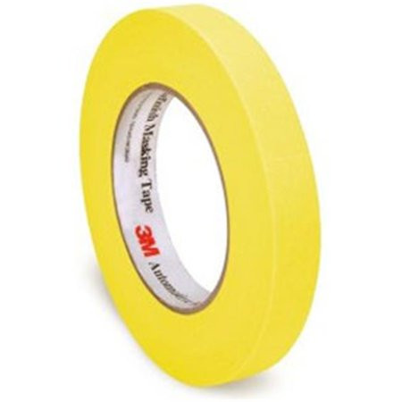3M 06653 1 Inch Masking Tape Yellow 9/Sleeve