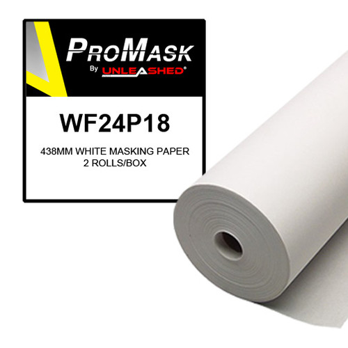 Unleashed WF24P18 18" White Masking Paper 2 Rolls/Box