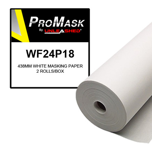 Unleashed WF24P18 18" White Masking Paper Roll