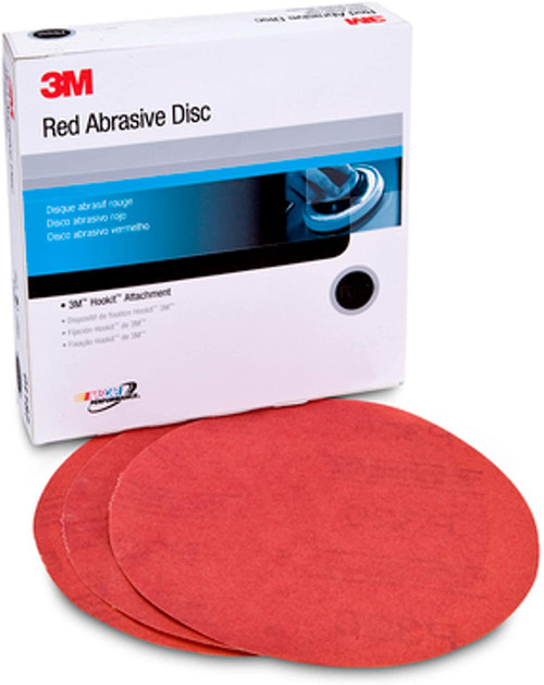 3M 01223 Hookit 6in 150 Grit Red Abrasive Discs 50/Box