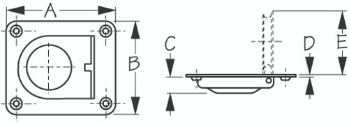 Spring Loaded Flush Lift Handle - Sea-Dog Line - 221815 (221815-1)