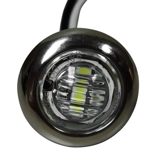 1 1/8 PUSH-Inch MNI LED With Stainless Steel BZL (LED-51977-DP)