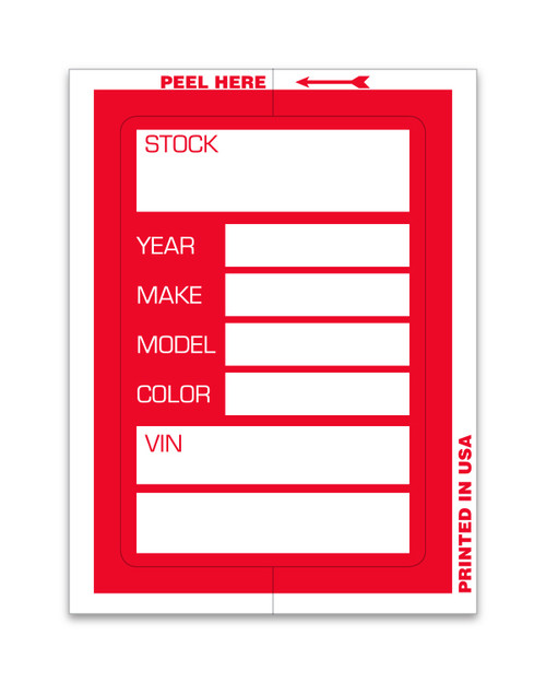 STOCK TICKET RED (422)