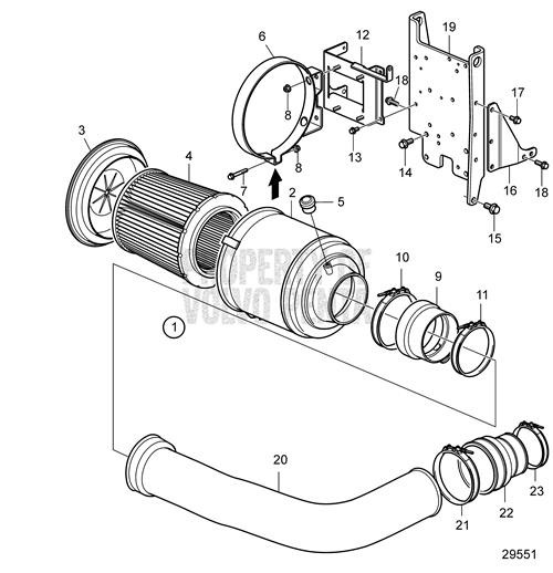 Hose Clamp(V2) - Volvo Penta (1544733)