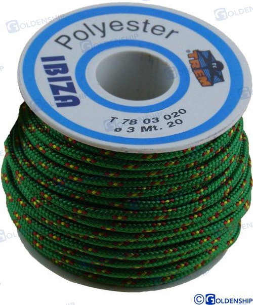 POLY BRAIDED ROPE 3MMGN IBIZA (GS60155)