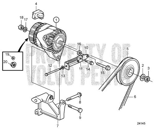 Hexagon Nut(V2) - Volvo Penta (20441521)