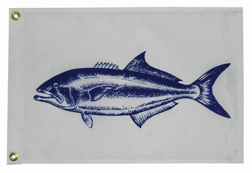 12X18 BLUE FISH FLAG (2518)
