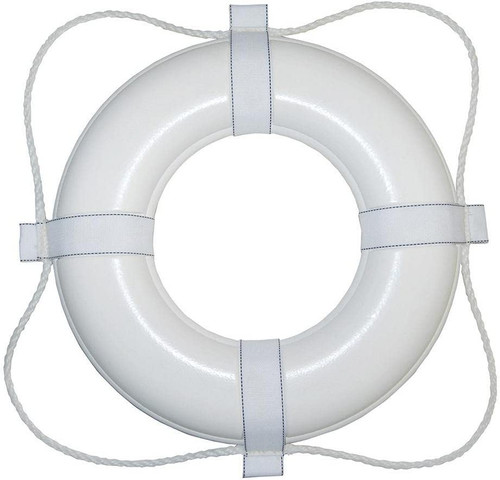 30" WHITE FOAM RING BUOY (380)