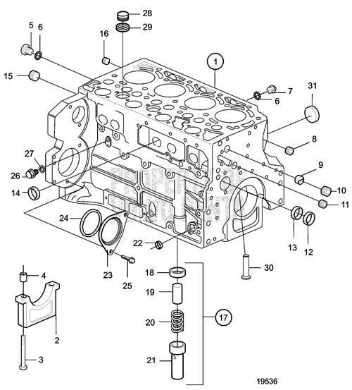 Crankcase(V2) - Volvo Penta (20555442)