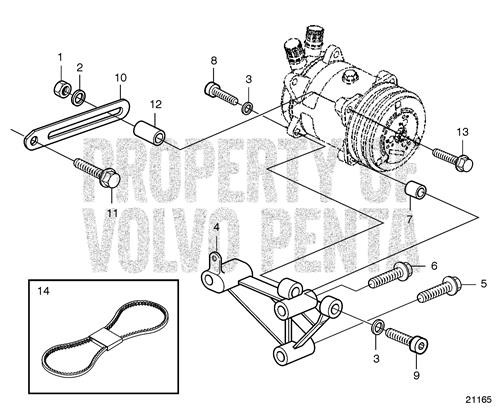 V-Belt(V2) - Volvo Penta (20593474)