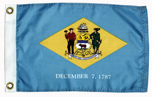 DELAWARE  FLAG 12X18  NYLON (93095)