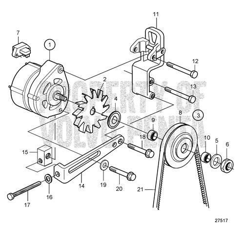 V-Belt Pulley(V2) - Volvo Penta (20799510)