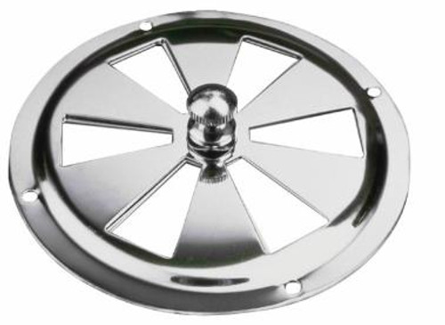 Stainless Steel BUTTERFLY Vent 4 - Center KNOB (331440-1)