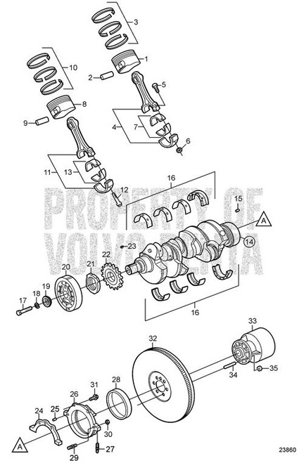 Hexagon Screw(V2) - Volvo Penta (20852053)