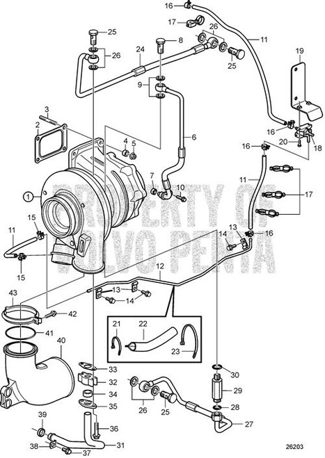 Pipe - Volvo Penta (21154124)