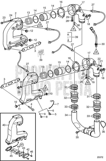Exhaust Manifold(V2) - Volvo Penta (21356425)