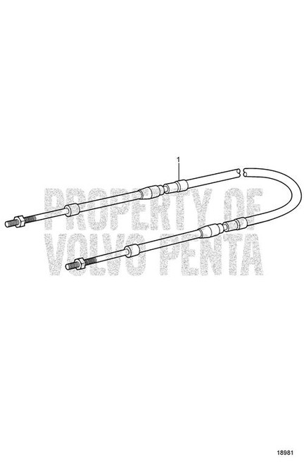CONTROL CABLE 9' 33XT VOLVO (21407222)