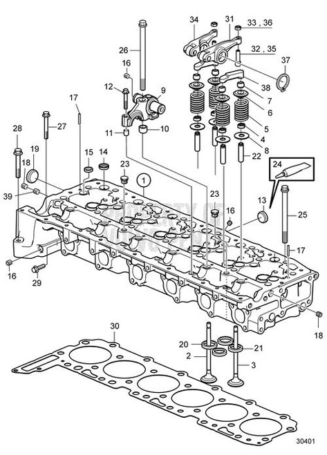 Adjusting Screw(V2) - Volvo Penta (21430606)