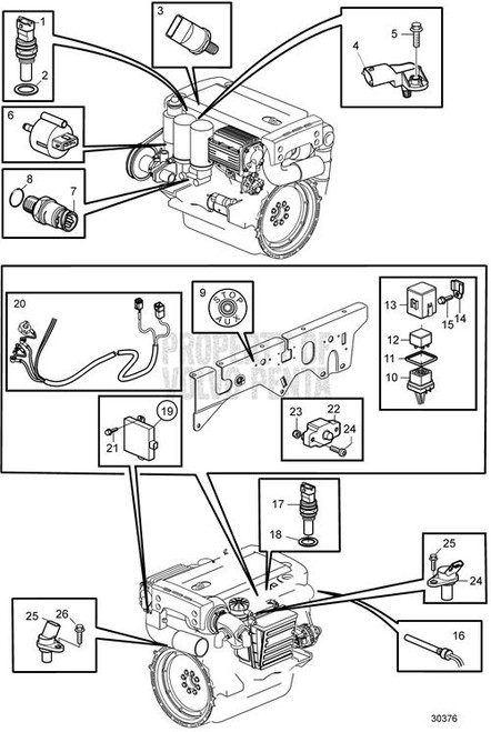 Cable Kit - Volvo Penta (21506656)