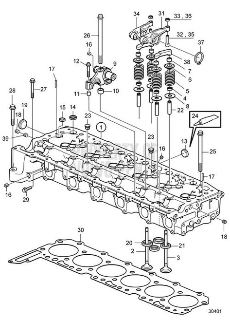 Exhaust Valve(V2) - Volvo Penta (21528644) Exhaust Valve(V2) - Volvo Penta (21528644)