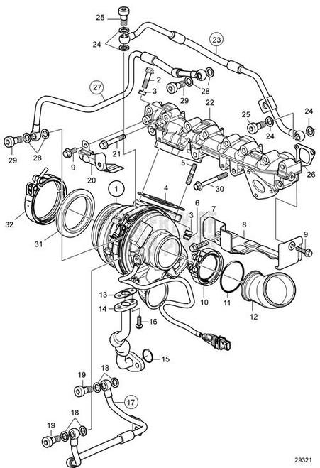 Pressure Hose (V2) - Volvo Penta (21553658)