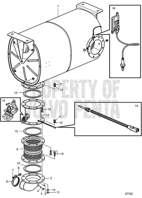 Exhaust Outlet (V2) - Volvo Penta (21562753)