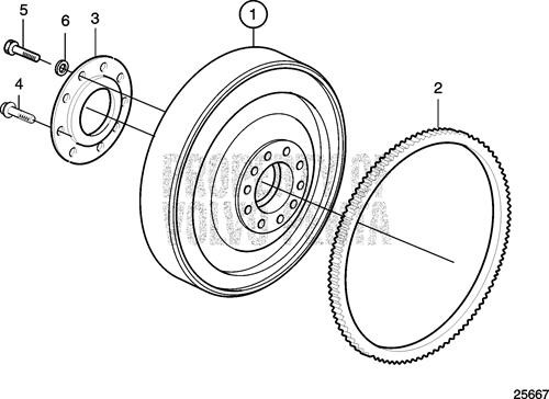 Flange (V2) - Volvo Penta (21665182)
