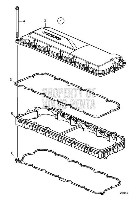Valve Cover Gasket (V2) - Volvo Penta (21717476)