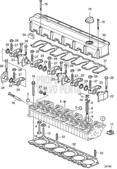 Valve(V2) - Volvo Penta (21896344)