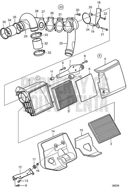 Air Filter(V2) - Volvo Penta (22123661)