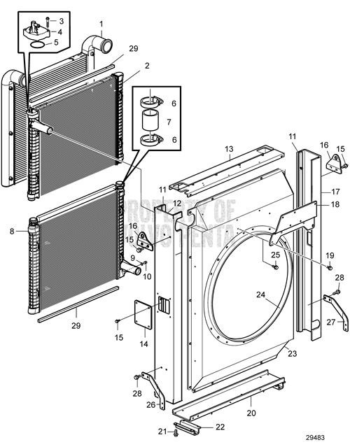 Radiator (V2) - Volvo Penta (22174564)