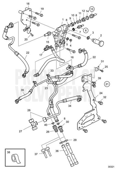 Connection Block(V2) - Volvo Penta (22298388)