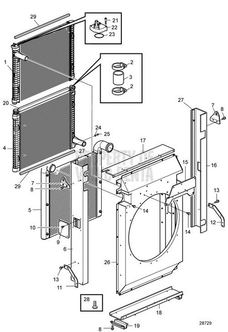 Charge Air Cooler(V2) - Volvo Penta (22484849)