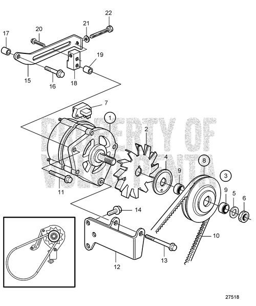 Alternator (V2) - Volvo Penta (22659317)