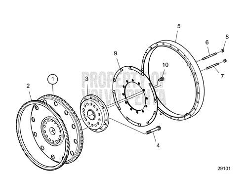 Flange (V2) - Volvo Penta (22833997)