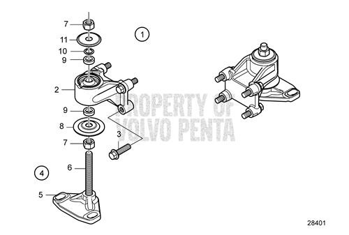 Engine Mounting(V2) - Volvo Penta (22962247)