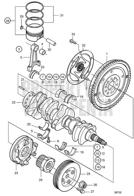 Vibration Damper(V2) - Volvo Penta (30731865)