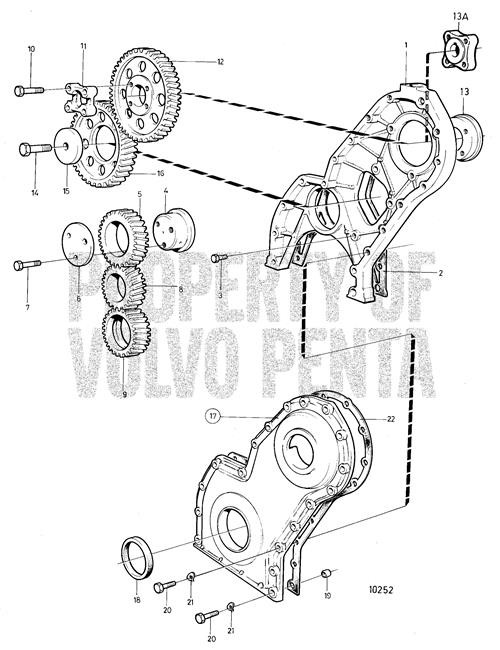 Timing Gear Casing(V2) - Volvo Penta (3581447)