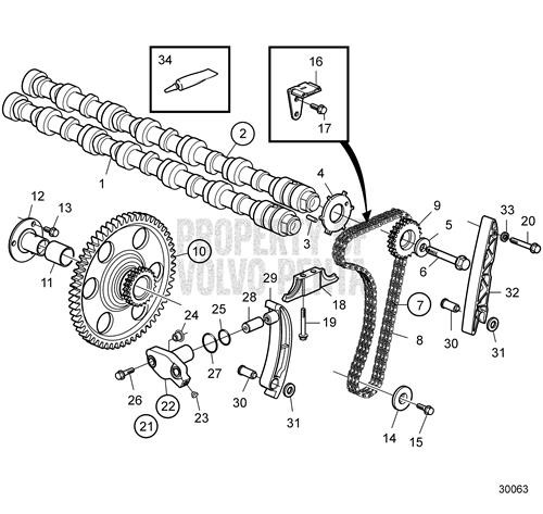 Tensioner - Volvo Penta (3582643)