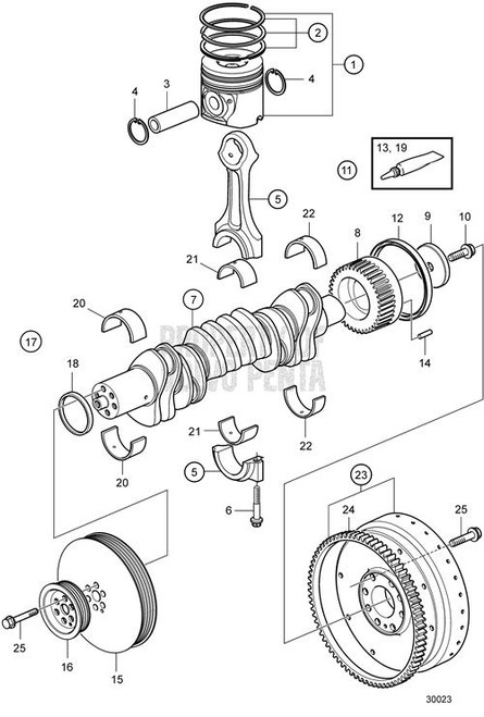 Main Bearing Kit(V2) - Volvo Penta (3586875)