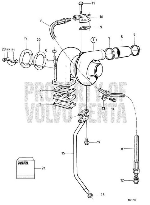 Turbocharger(V2) Has Core - Volvo Penta (3802072)